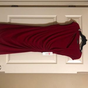 Red dress with cutout on the front and back